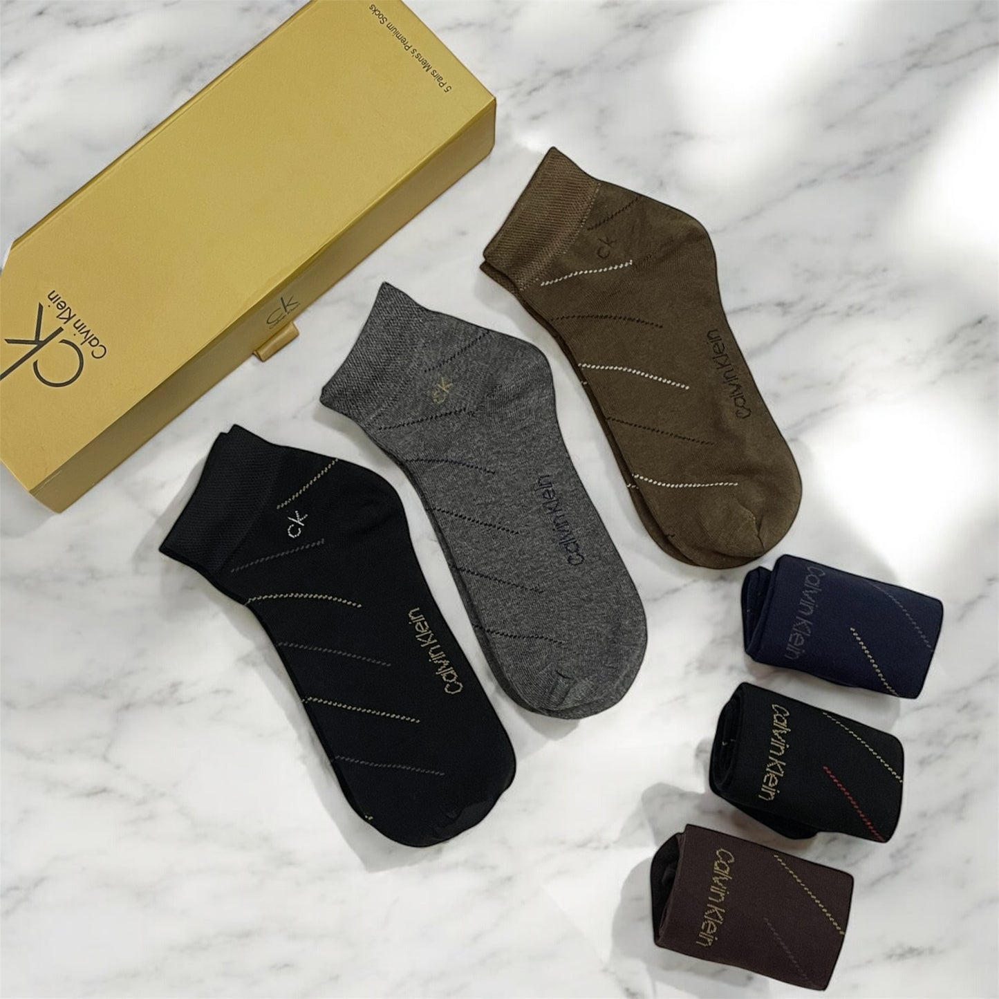 C-K Pack of 6 Gift Pack Half Ankle with Unique Pattern (Pack of 6)