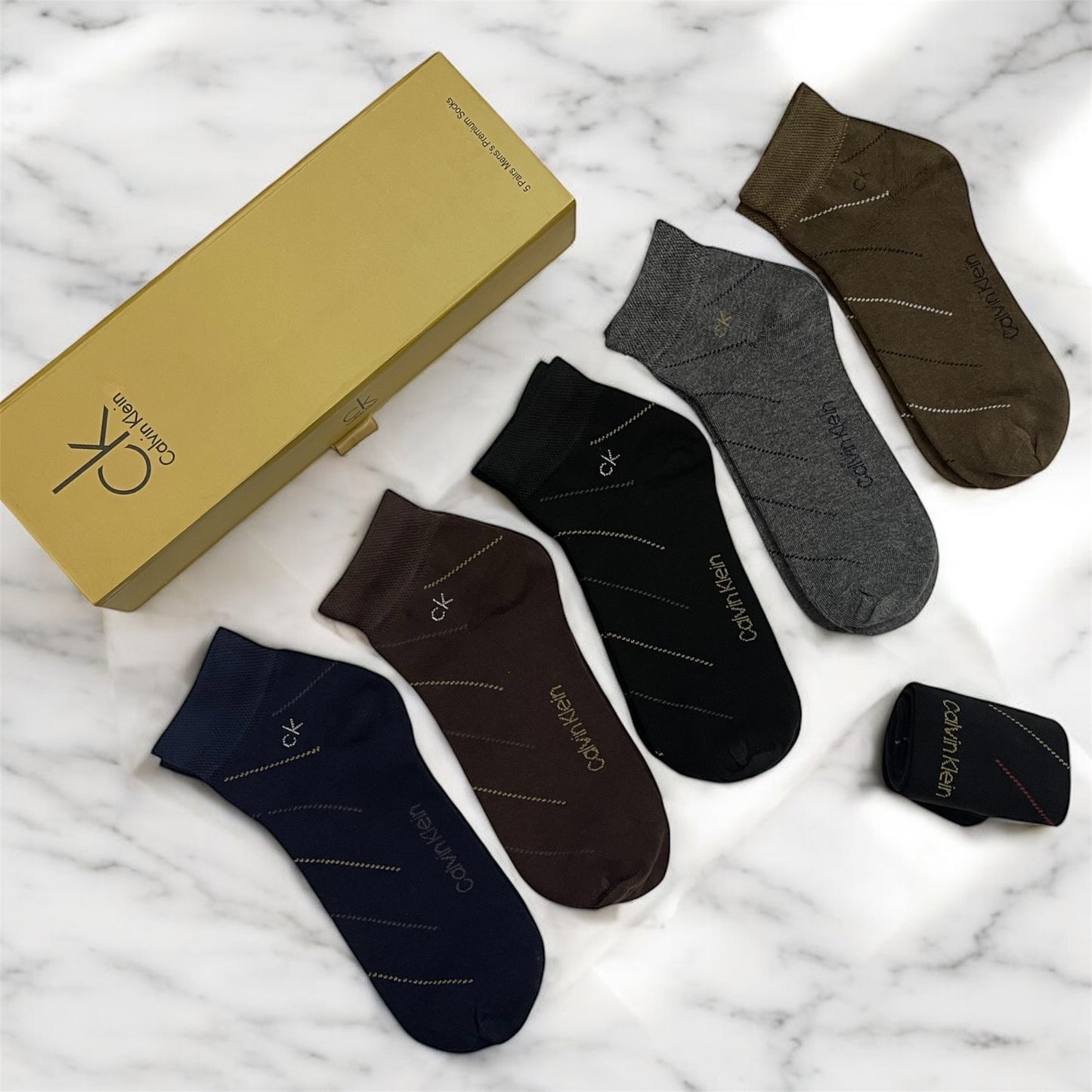C-K Pack of 6 Gift Pack Half Ankle with Unique Pattern (Pack of 6)