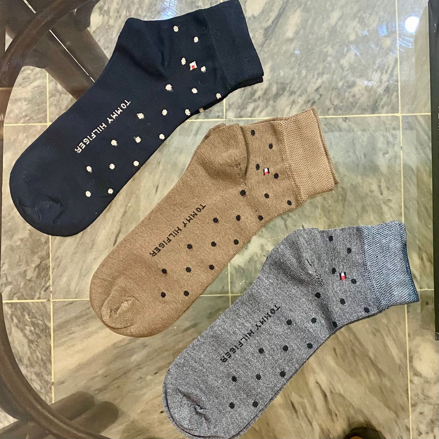 T-H Half Ankle Gift Pack Sleek dotted Pattern Premium Socks (Pack of 6)