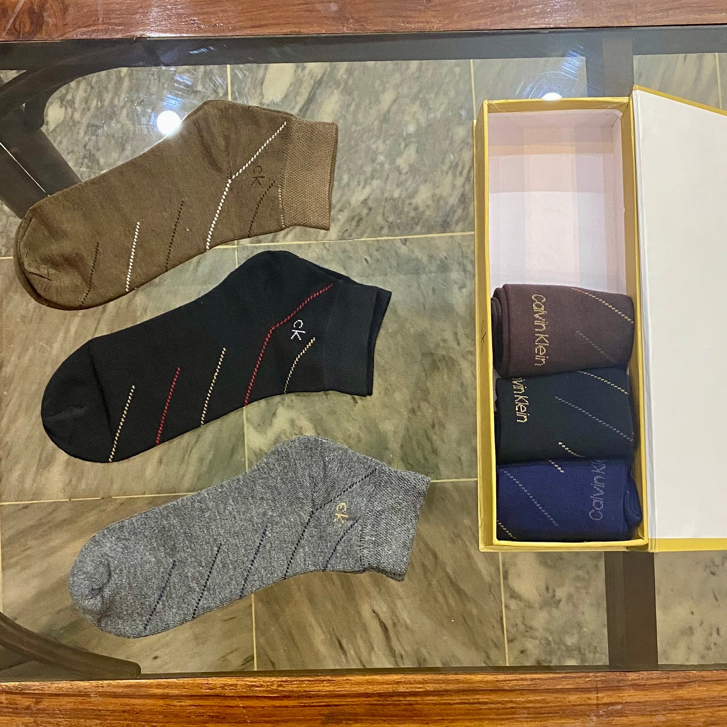 C-K Pack of 6 Gift Pack Half Ankle with Unique Pattern (Pack of 6)