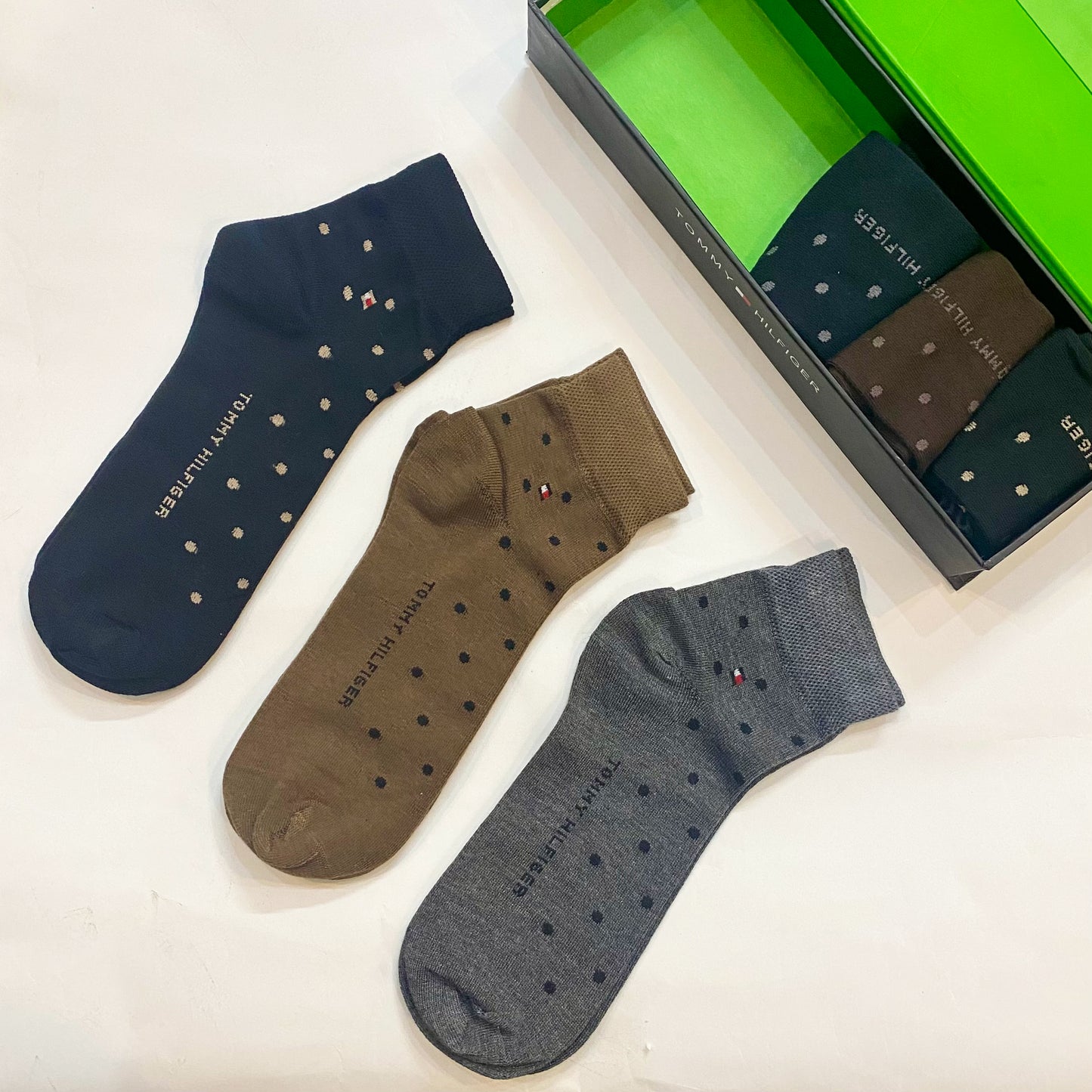 T-H Half Ankle Gift Pack Sleek dotted Pattern Premium Socks (Pack of 6)
