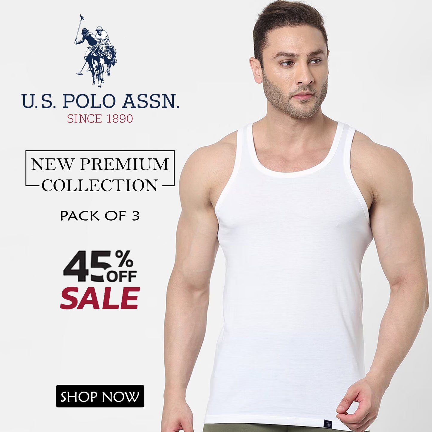 Deal of Branded Pack of 6 Premium Quality Vest (Under Shirts)