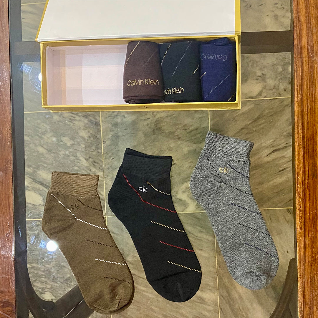 C-K Pack of 6 Gift Pack Half Ankle with Unique Pattern (Pack of 6)