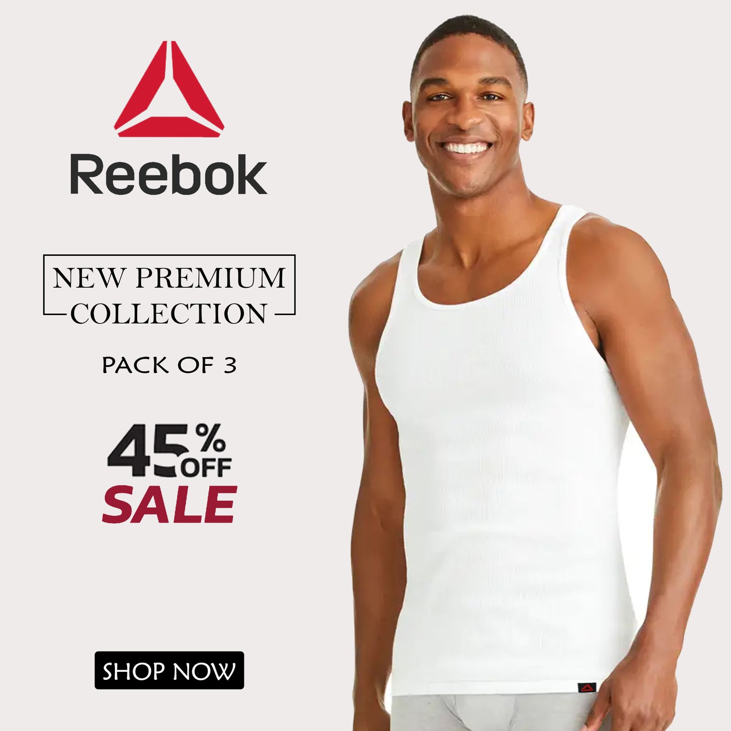 Rebook(RBK)Premium Quality Vest (Under shirt) Pack of 3