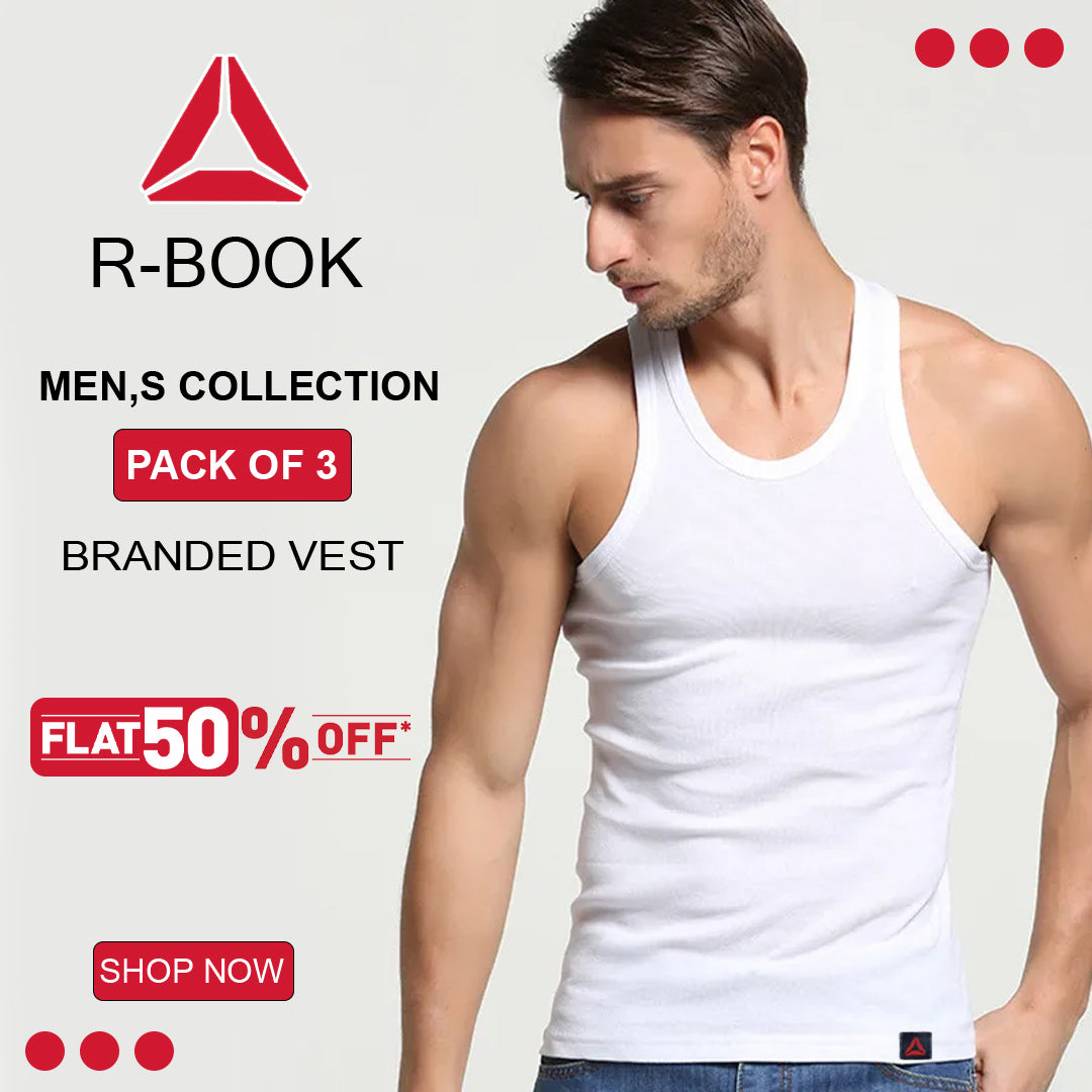 Deal of Branded Pack of 6 Premium Quality Vest (Under Shirts)
