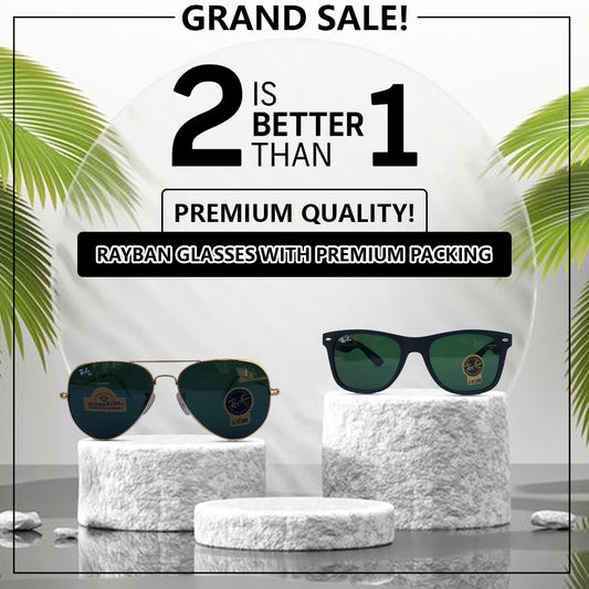 Deal of 2 Ray Ban Sunglasses With Complete Accesories