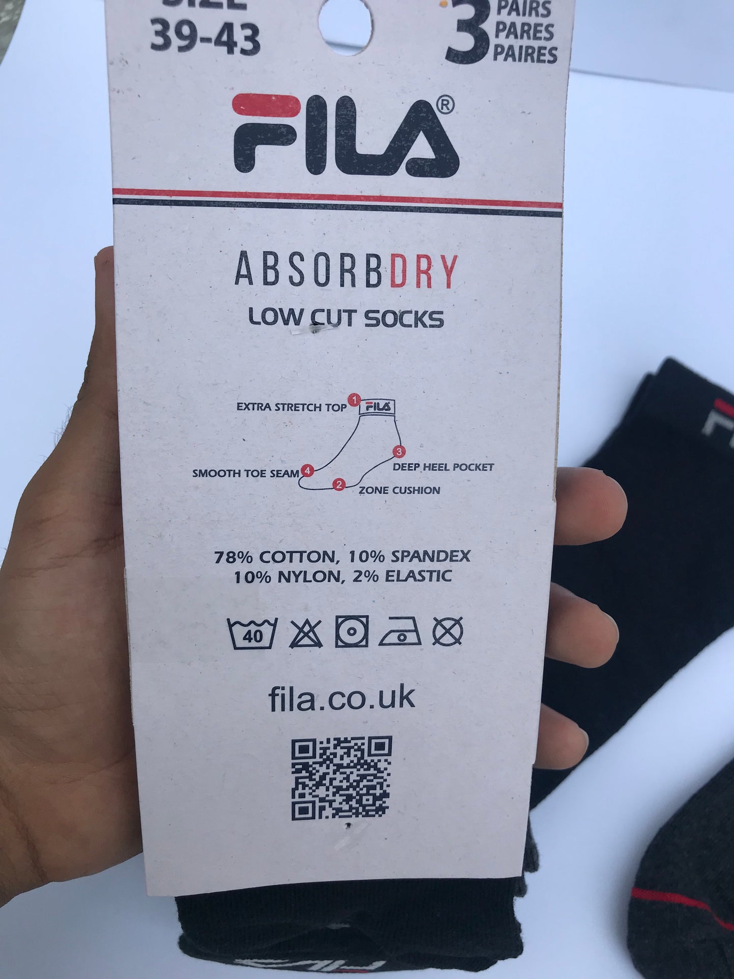 F-L-A Branded Ankle Socks Pack of 3