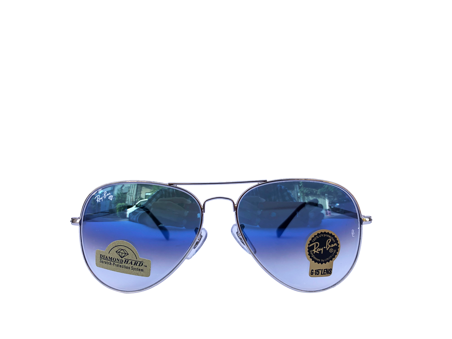 Ray Ban Multi Coated Glasses with G-15 Scratchless Lens and ALuminium Metal Frame M-120