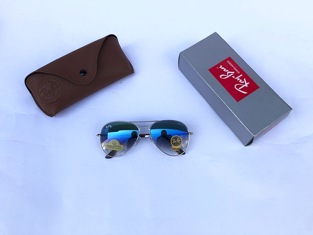 Ray Ban Multi Coated Glasses with G-15 Scratchless Lens and ALuminium Metal Frame M-120