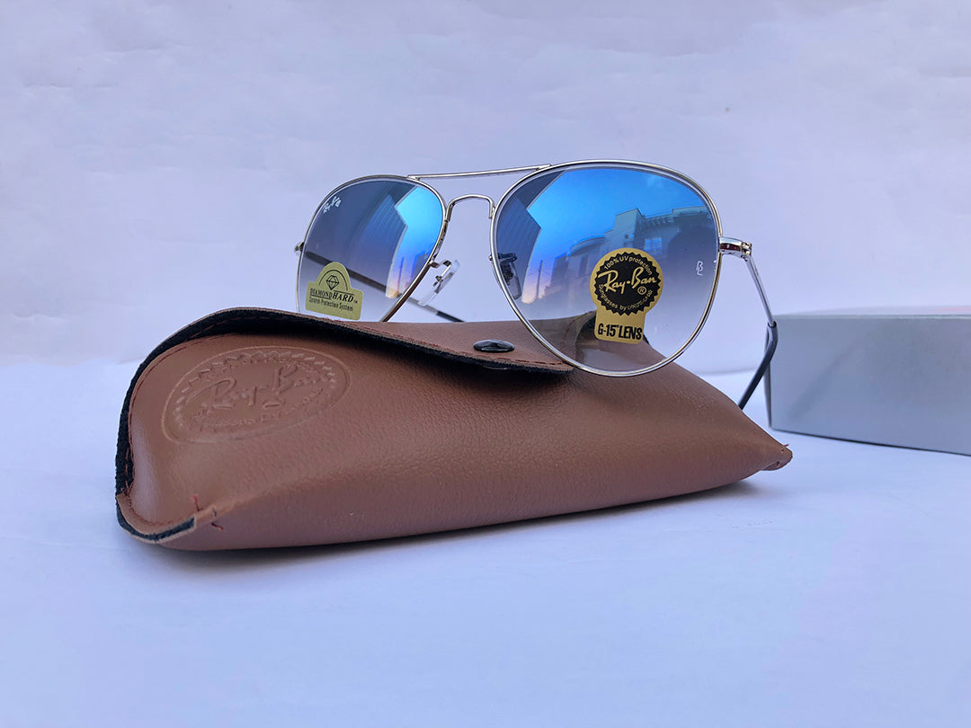 Ray Ban Multi Coated Glasses with G-15 Scratchless Lens and ALuminium Metal Frame M-120