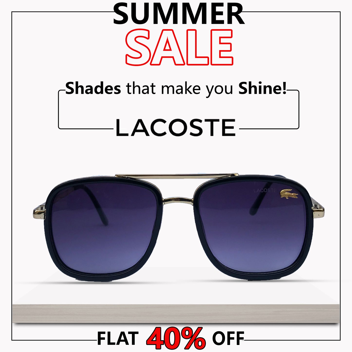 Lacoste Multi Coated Polarized Glasses with Accesories L-14