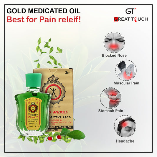 Gold Medicated Natural and herbal oil 3ML